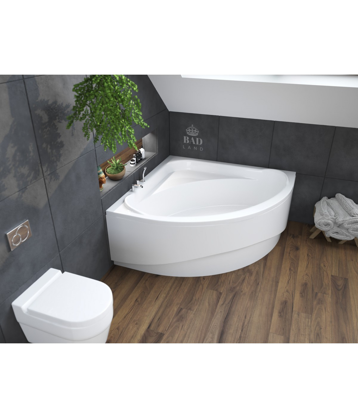 Eckbadewanne 140X140 Standardo Ablaufgarnitur + Füße Gratis regarding Badezimmer Eckbadewanne