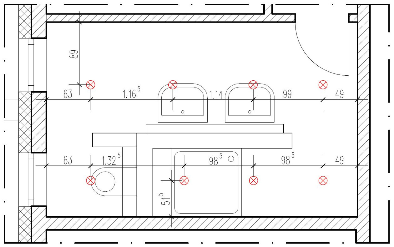 Wie Viele Einbaustrahler Pro Quadratmeter? - Lampen1A Magazin With Regard To Badezimmer Spots Anordnung